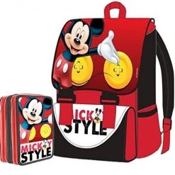 Disney Mickey Mouse - Kit Zaino Estensibile + Astuccio 3 Zip