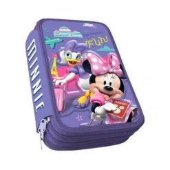 Disney Minnie - Astuccio Portapenne Per La Scuola 3 Zip