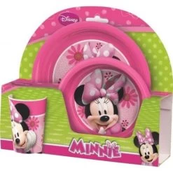 Disney Minnie - Set Pappa In Melamina 3 Pezzi