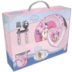 Disney Minnie - Set Per La Pappa In Melamina 5 Pezzi