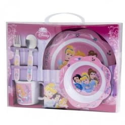 Disney Princess - Set Per La Pappa In Melamina 5 Pezzi