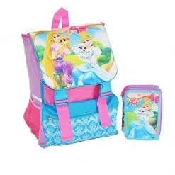 Disney Zaino Sdoppiabile Principesse + Omaggio Astuccio 3 Zip